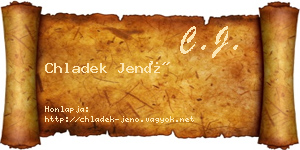 Chladek Jenő névjegykártya